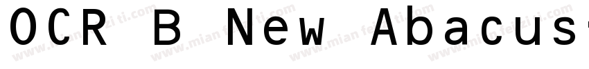 OCR B New Abacus字体转换